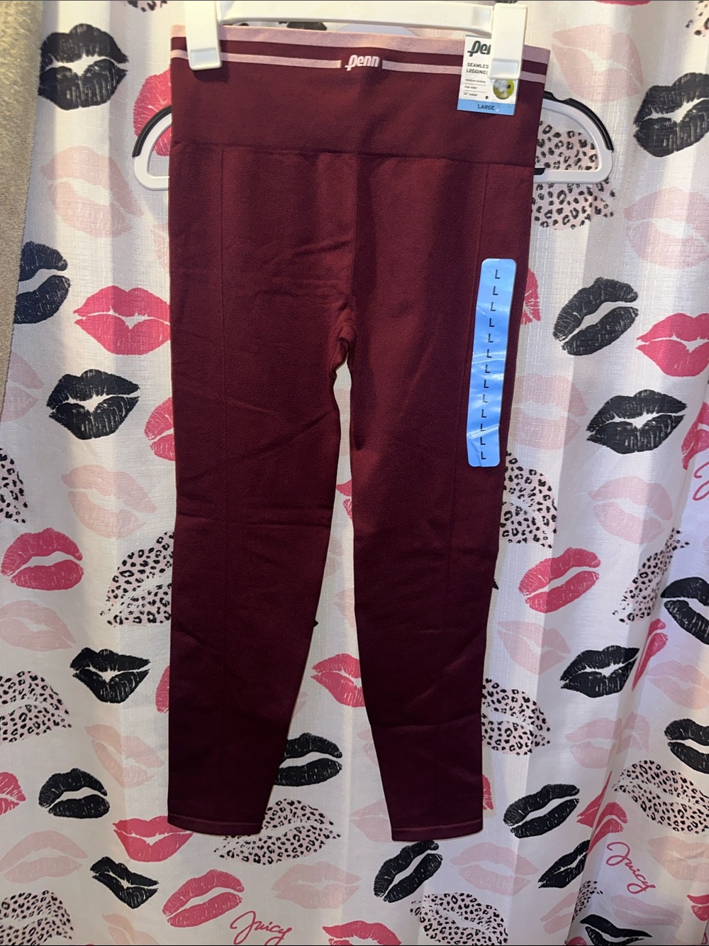 Women’s color burgandy Athletic Leggings